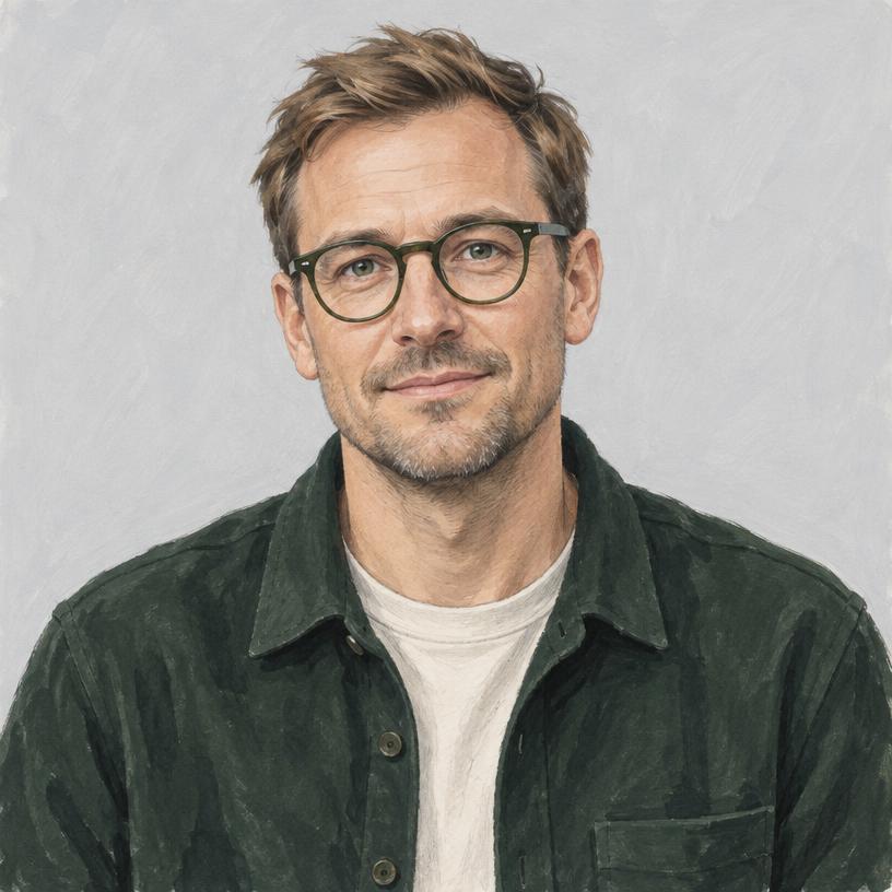 Illustratives Porträt der Autorenfigur Matthias Freidrich